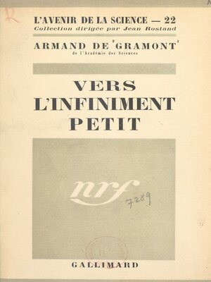 cover image of Vers l'infiniment petit